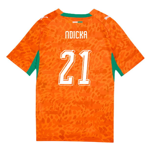 2026-2027 Ivory Coast Home Shirt (Kids) (Ndicka 21)-SoccerKits Hub | Buy Soccer Jerseys Online